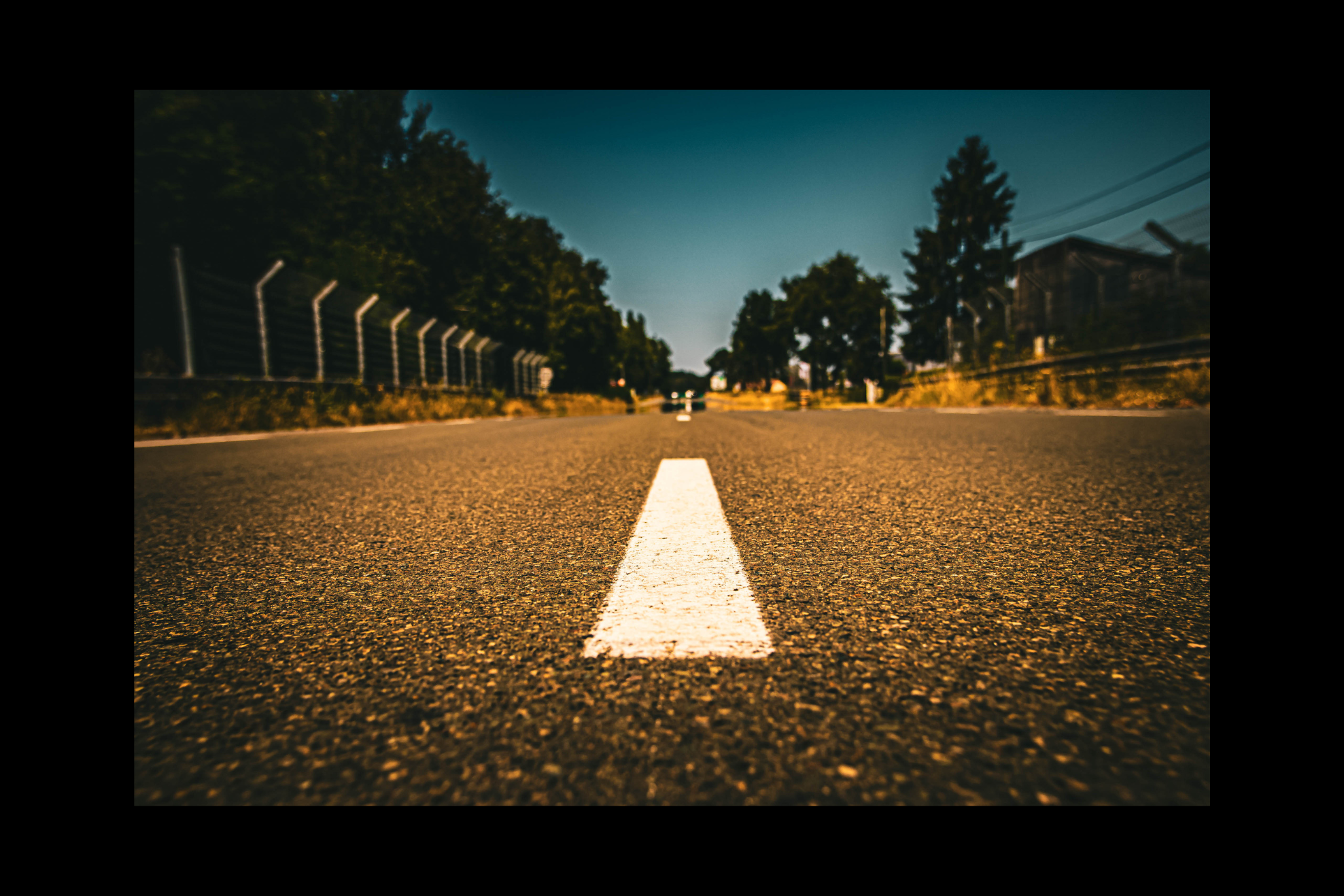 Circuit des 24 heures du Mans vu depuis les tribunes